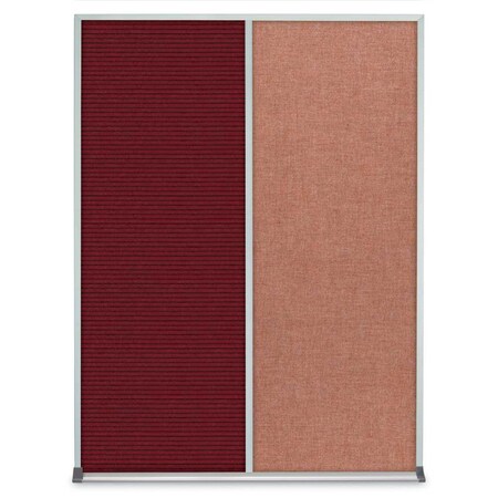 United Visual Products Single Door Radius Corkboard, 36"X36", B UV8002-BLACK-KEYLIME